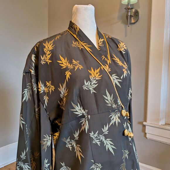 Vintage 90s Sue Wong Silk Blend Kimono Top, Whimsigoth Fairycore, Size Medium - Picture 6 of 8